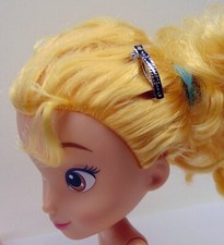 Small 1" Hair BARRETTES Doll Hair Clip 30mm Metal  You add Ribbons Bows Beads