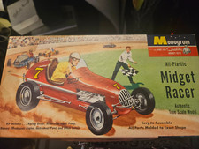 1954 pc1 -9 8 monogram Plastic Midget Racer Model Plastikit open