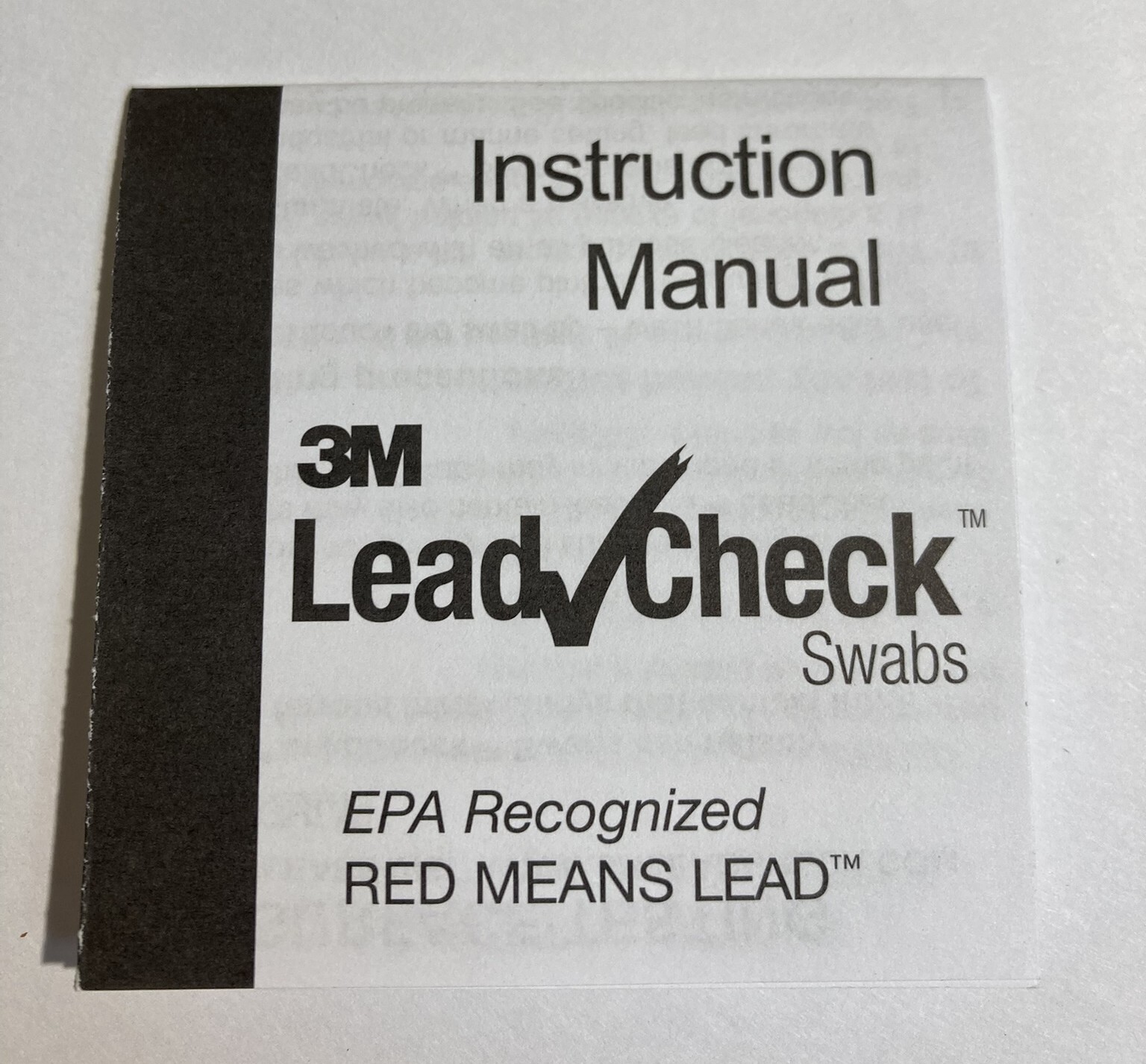 3M Lead Check Instant Lead Testing Swab Kits.  Box of 6 (48 Total). NEW