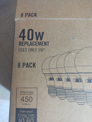 (8-Pk) Glabal LED Light Bulb Daylight Energy Efficient A19 40watt 1010453094 - Picture 2 of 8