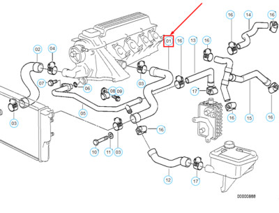 NEU BMW 3ER E36 KÜHLSYSTEM WASSERSCHLAUCH 11532245499 2245499 | eBay 