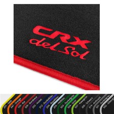 Velours Fußmatten schwarz für Honda CRX Targa Del Sol STICK+RAND wählbar