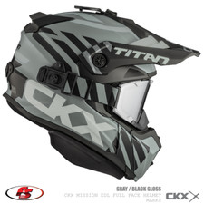 NEW CKX Snowmobile HELMET TITAN DL MARKS GRAY...