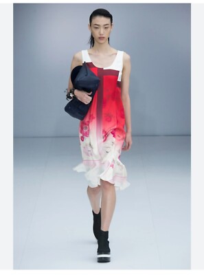 salvatore ferragamo silk dress Silk dress with lace detail - Women