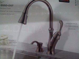 Delta Arabella Stainless 1handle Pulldown Sprayer Kitchen Faucet