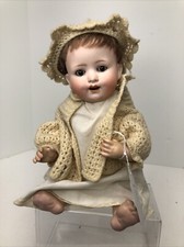 14” Antique Germany Bisque Doll Heubach Kopplesdorf 300 3/0 Compo Baby Body SF2