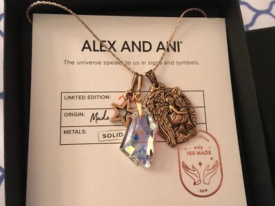 New In Box Alex and Ani GUARDIAN OF ANSWERS TRIO 100 Russian Gold NECKLACE