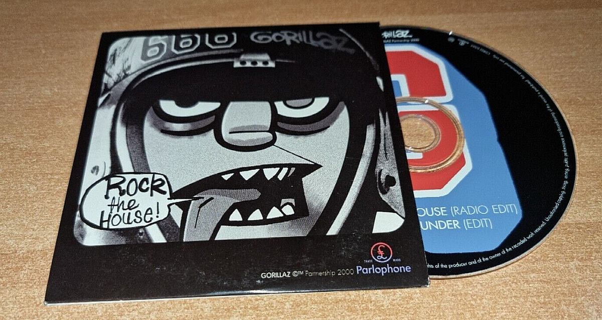 GORILLAZ Rock the house VERY RARE UK EU PROMO CD SINGLE DAMON