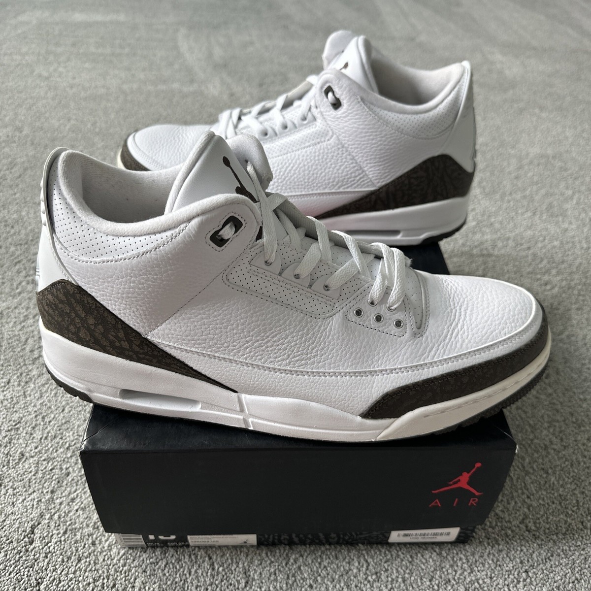 air jordan 3 retro white dark mocha & chrome