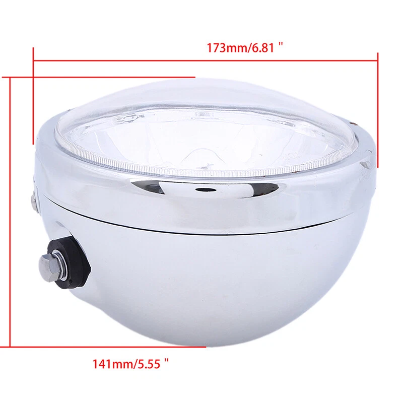 Bombilla de cabeza de faro alto/bajo de 6,8" para motocicleta ATV 12v para Honda Harley Yamaha Foto 4 de 4