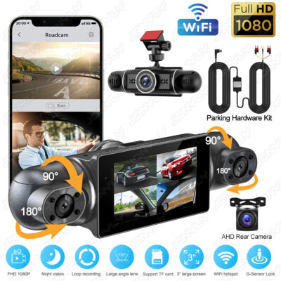 360° Dash Camera 4 Channel Dash Cam 1080P 4 Lens Driving Recorder