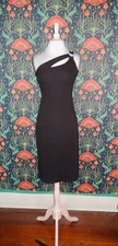 Vintage 90's Y2K Zum Zum Black One Shoulder Cut Out Clubbing SATC Dress 3