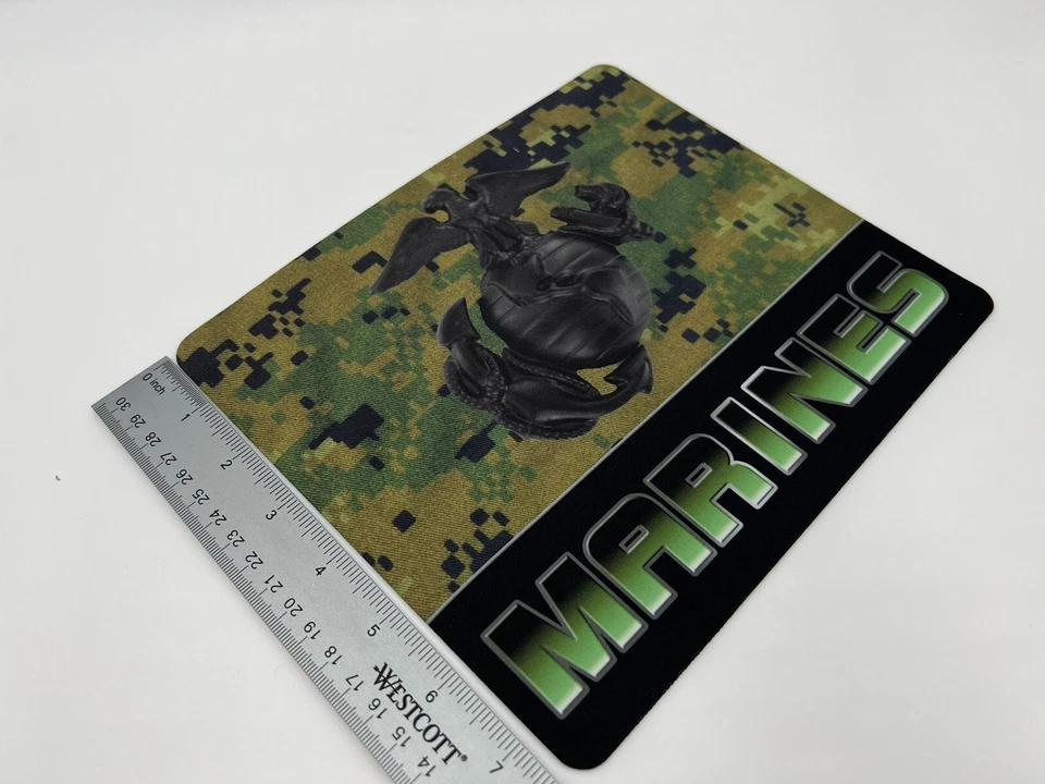 US MARINE CORPS EGA ON WOODLAND DIGITAL PATTERN NEOPRENE MOUSE PAD MADE IN USA! - Image 3 of 3