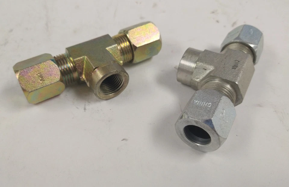 1/2" FERRULE COMPRESSION TO 3/8" FNPT TEE FITTINGS (LOT OF 8) 47655-08-08-06 - Image 3 of 3