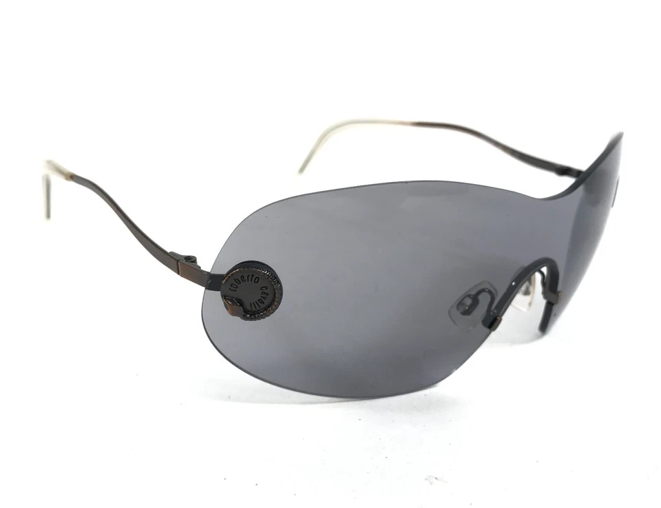 Очки солнцезащитные Roberto Cavalli ECUBA 97S F22 антикварные коричневые оправы с серыми линзами - Изображение 3 из 4