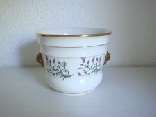 Vintage Porzellan Blumentopf &Uuml;bertopf K&ouml;niglich Tettau Gold L&ouml;wenkopf