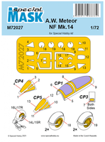 MW22 Special Hobby M72027 A.W. Meteor Nf MK.14 Mask Mask 1/72