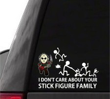 I Dont Care About Your Stick Figure Family Decal Funny Car Truck Sticker Cute