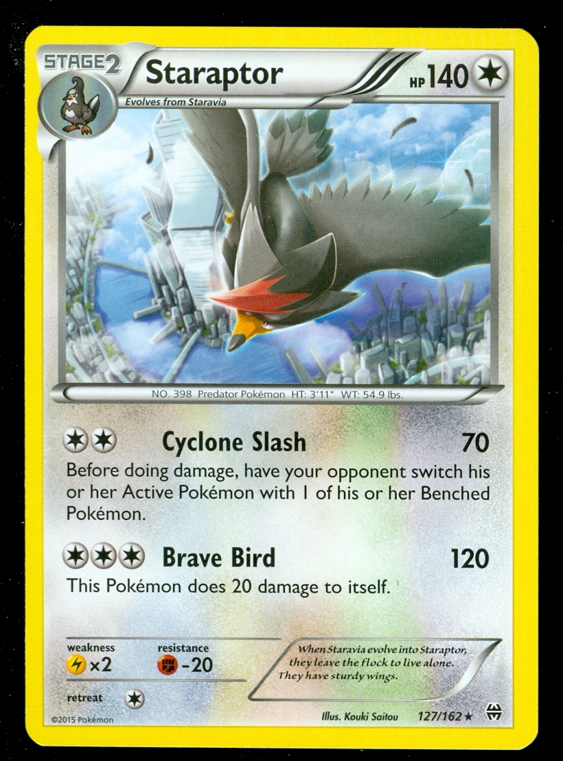 Pokemon STARAPTOR 127/162 - XY BREAKthrough - RARE - MINT