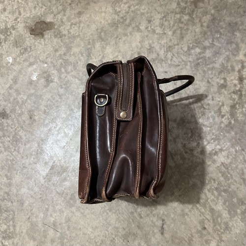 Tusting Levenger Brown England Large Brief Bag Shoulder Bag Read - Picture 8 of 20