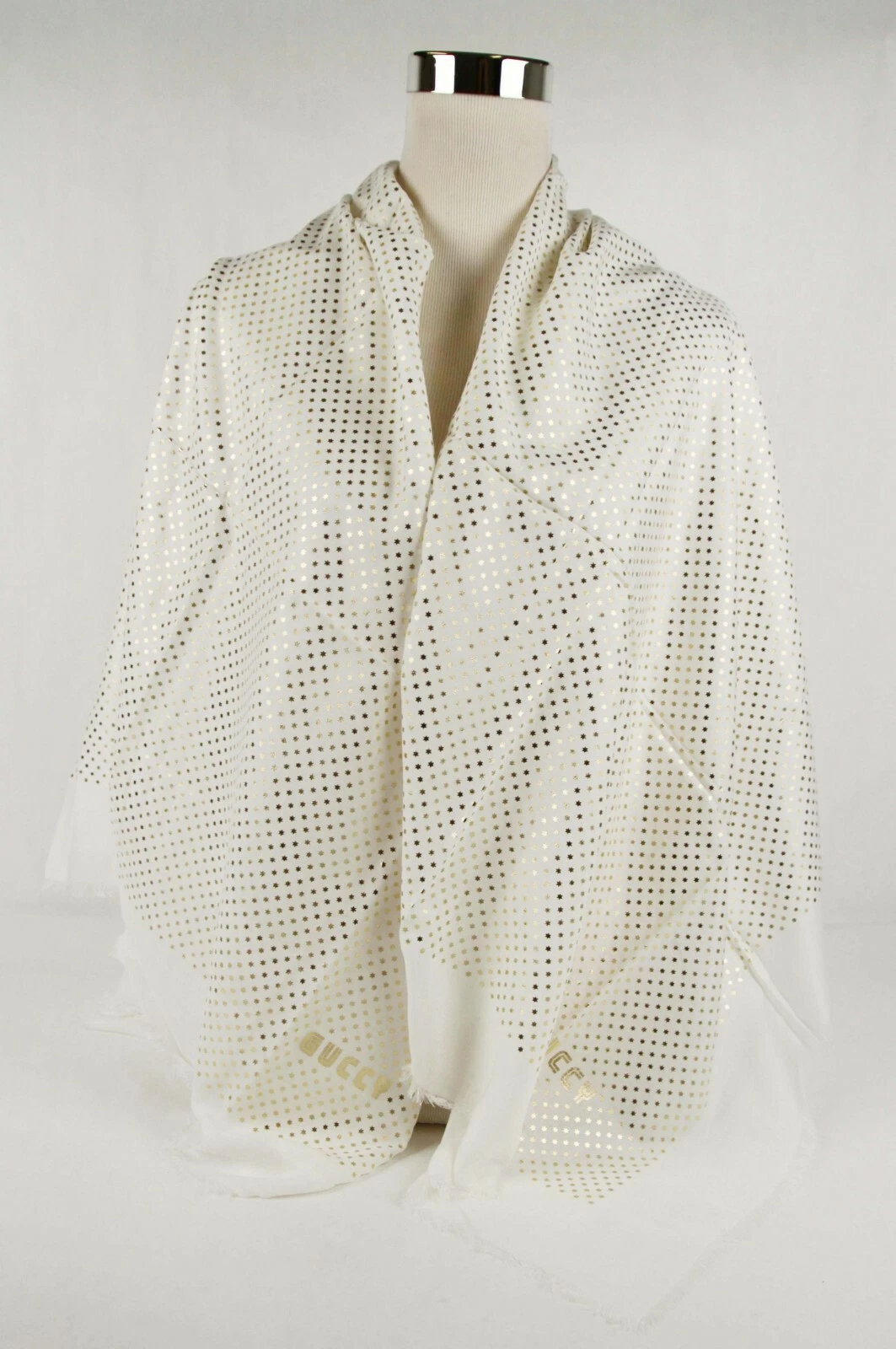 Grand foulard carré imprimé étoile Gucci modal/cachemire « GUCCY » 519687 9000