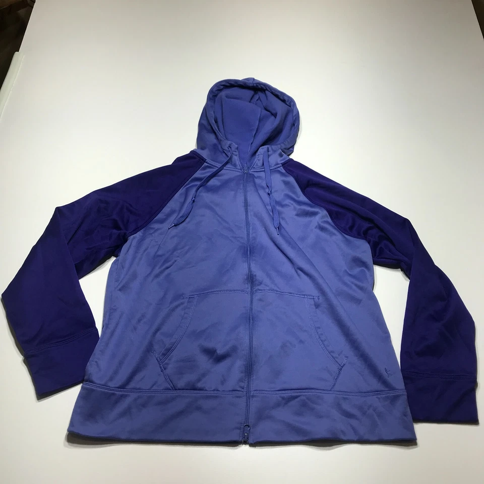 Danskin теперь куртка женщин размер XXL (20) фиолетовый полный молнии толстовка с капюшоном флис с подкладкой - Изображение 3 из 4