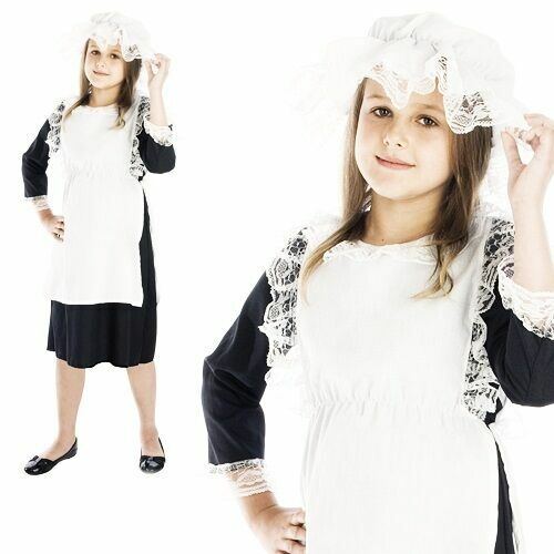 Victorian Maid Mädchen Kostüm – Fancy Dress Für World Book Day Oder Halloween