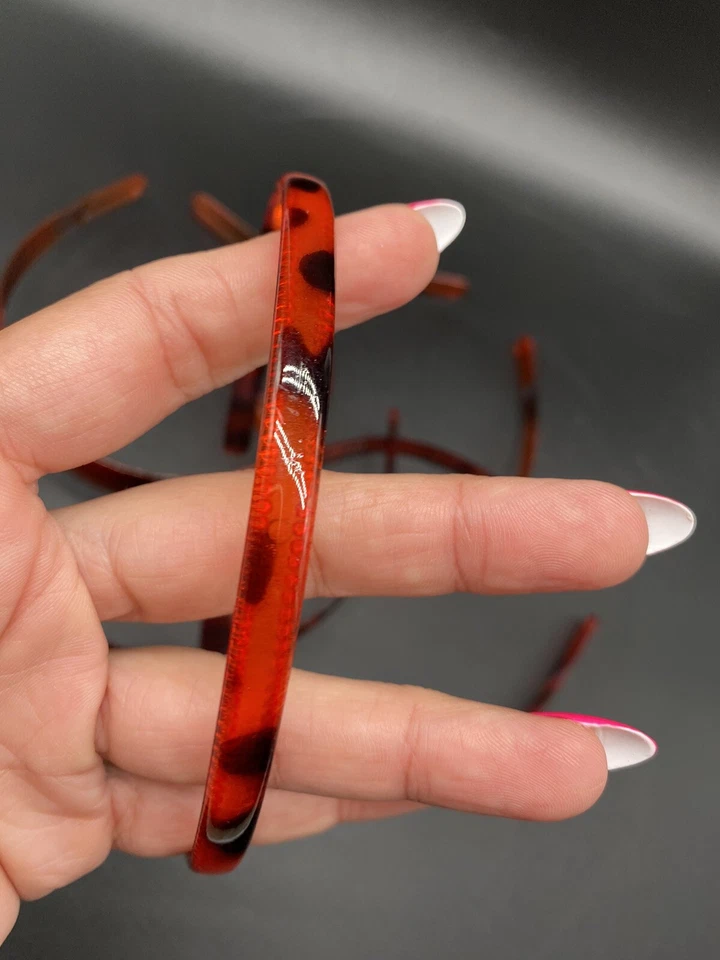 VTG Tortoise Shell Hair Bands Lot Of 5 Plastic 90’s Cottage Core Vintage - Image 2 of 4