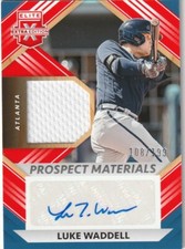 LUKE WADDELL 2022 PANINI ELITE EXTRA EDITION PROSPECT MATERIALS SIGNATURES /199