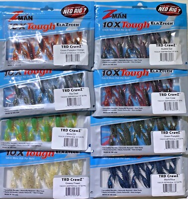 Z-Man TRD CrawZ 2.5'' Soft Plastic Ned Rig Bass Pick Zman Free Fedex 2 Day READ