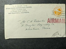 NAVY #3149 Samar Island, Philippine Islands 1945 WWII Naval Cover SPARE PARTS