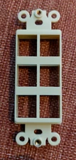 Wall Plate Insert: 6 Open Keystone Decora Plate Insert Ivory JI-DEC-6H-IV