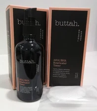 2 X Buttah AHA/BHA Rosewater Toner 3.4 oz. (New in Box) exp. 03/24