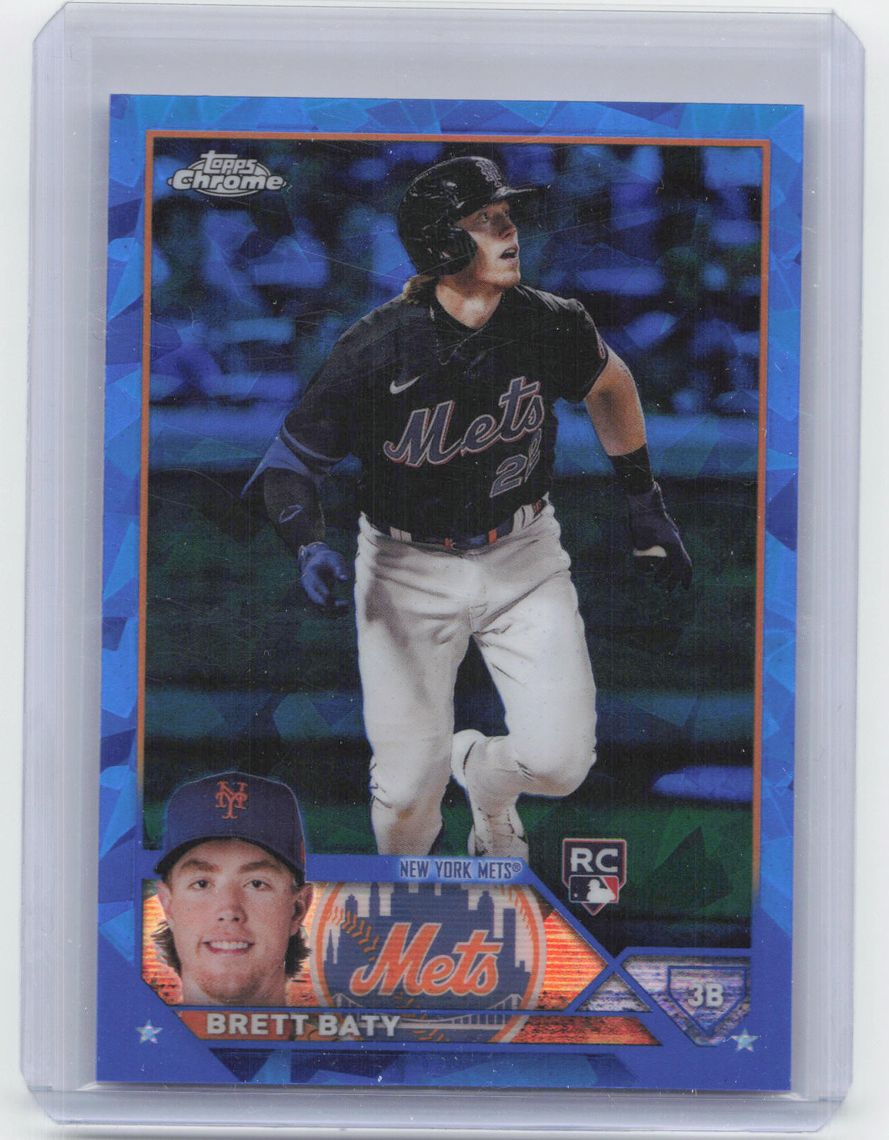 2023 Topps Chrome Sapphire #89 Brett Baty RC Rookie