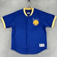 Golden State Warriors Jersey Mens XL NBA Mitchell & Ness The City Streetwear