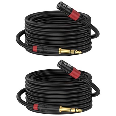 1/4'' TRS to XLR 3M Pro Balanced Interconnect Cable,XLR Female to 1/4 Inch (6....