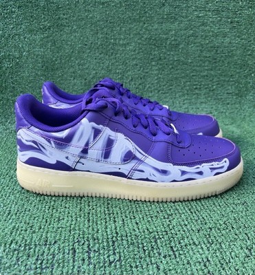 Nike Air Force 1 Low '07 QS Purple Skeleton Halloween CU8067-500 Men s Size 11.5