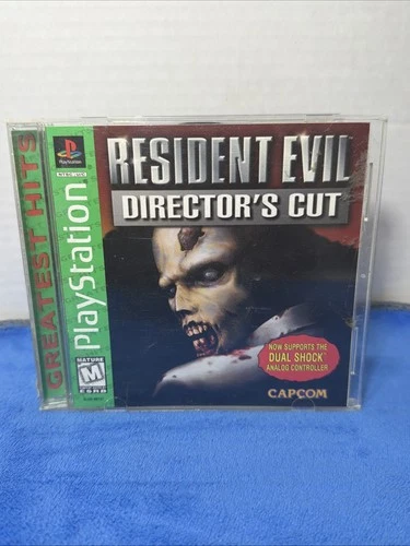 Resident Evil : Directors Cut - PS1 (1998) GREEN LABEL - Pre-Owned - CIB *WORKS*