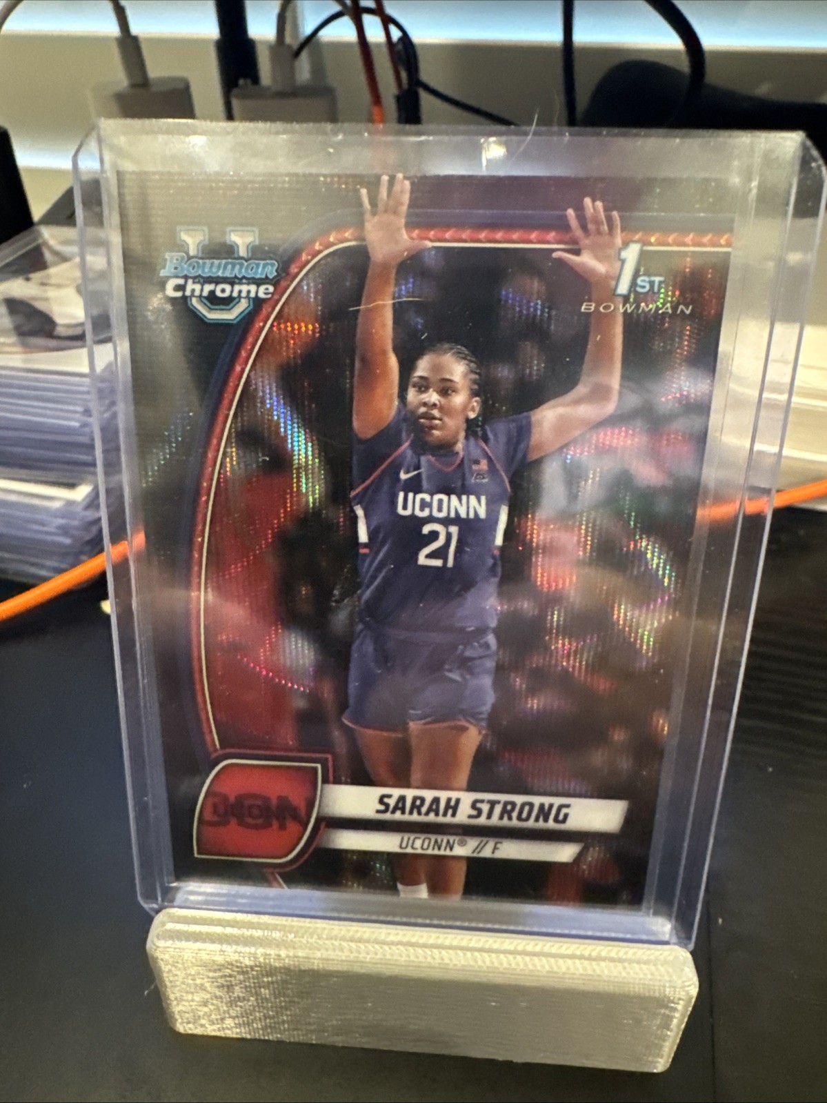 2024-25 Bowman University Chrome - Sarah Strong #62 Black Wave Refractor (RC)