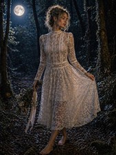 Vintage Gunne Sax Ethereal Witchy Elopement Eduardian Wedding Dress 1970S 80S