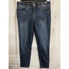 Democracy Ab Technology Skinny Jeans Womens Size 6 Dark Blue Denim Stretch Waist