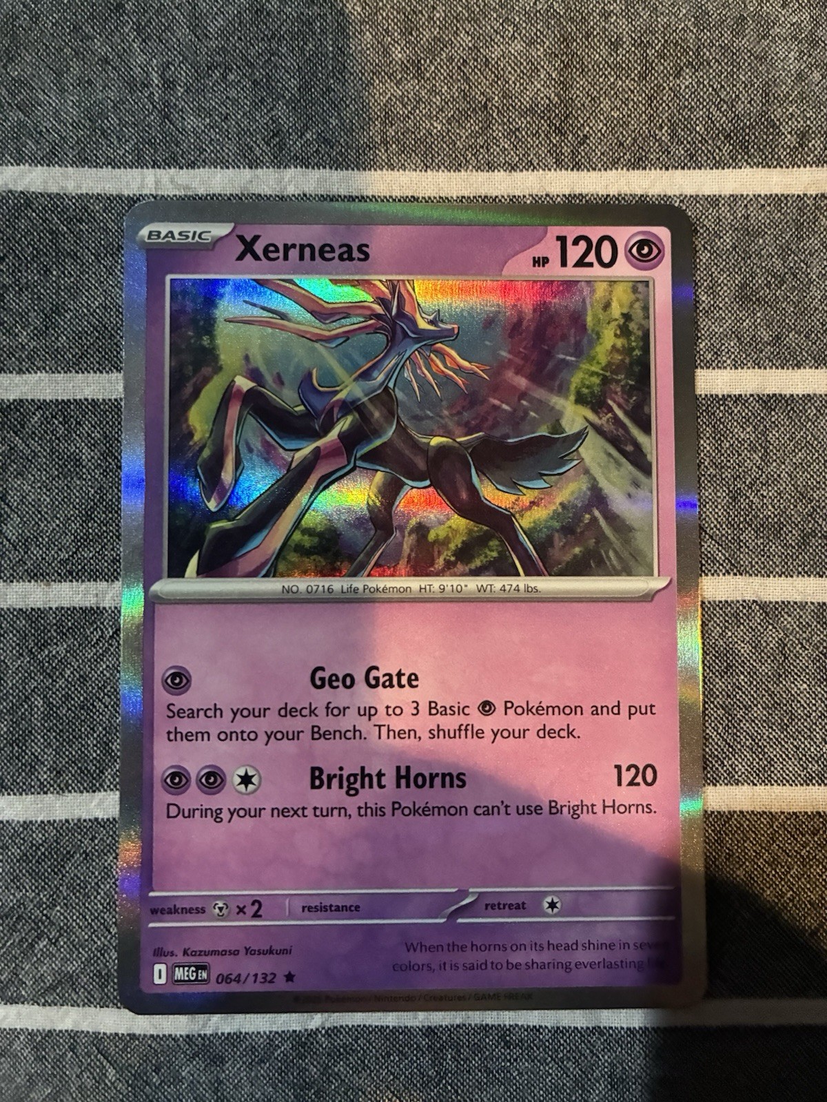 Xerneas 064/132 Pokemon TGC Reverse Holo Rare Mega Evolutions