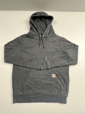 Carhartt Hoodie Youth Small Gray Pullover Fleece Logo Kangaroo Pocket 5-6Y