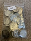 Lot of 51- 40% silver Kennedy half dollars