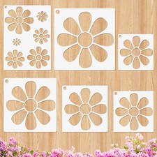 Stencils for Painting 11.8 inches Floral Daisy Flower inches, White