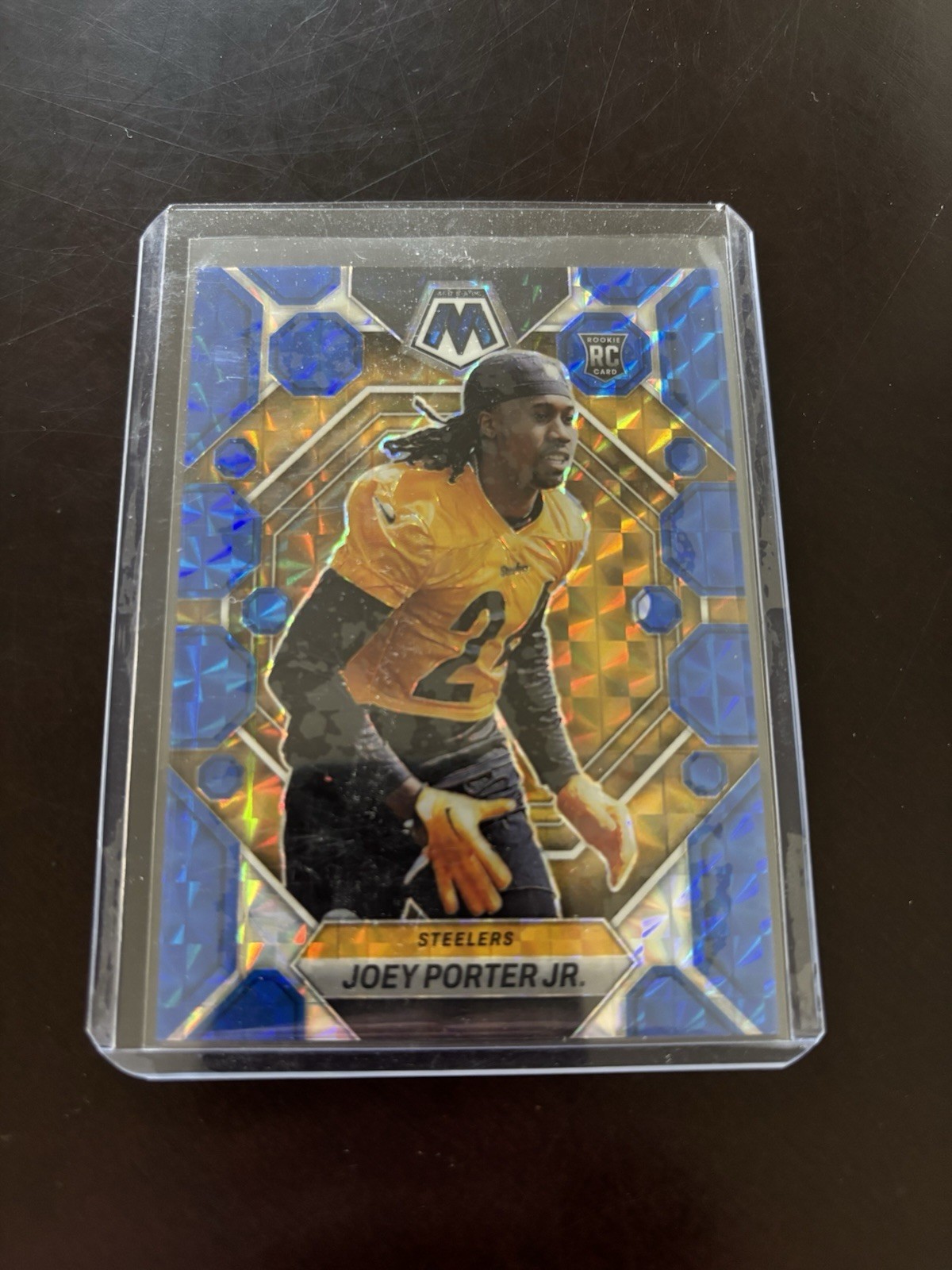 2023 Panini Mosaic Joey Porter Jr. RC Blue /99 #335 Pittsburgh Steelers