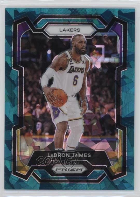 2023-24 Panini Prizm Teal Ice Prizm 74/225 LeBron James #63 ib6