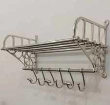 Rack Nickel French Rack Luggage Train Wall Mounted Aluminum vintage luxury Rack
