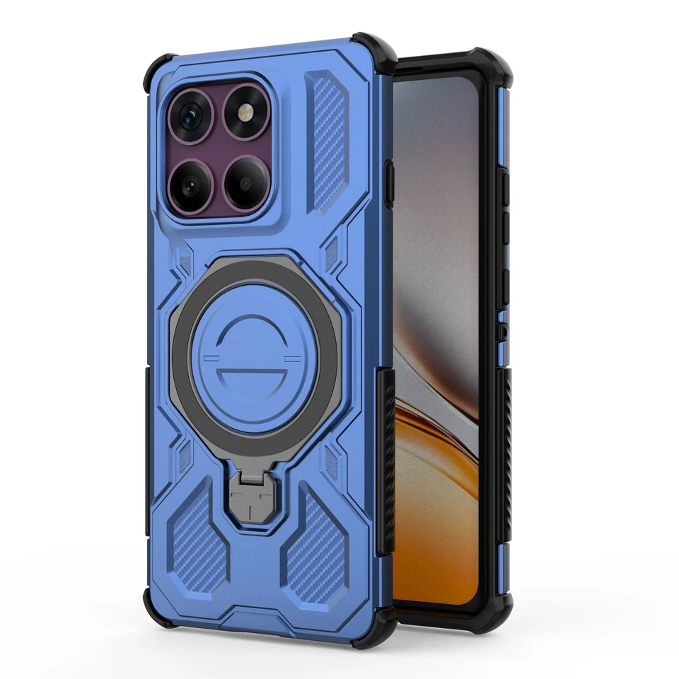 For Motorola Edge 60 Pro, Shockproof Hybrid Armor Ring KickStand Case Cover - Image 2 of 4