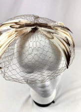 Vintage 1950-60's Womens Feathers & Net Ladies Hat Cap